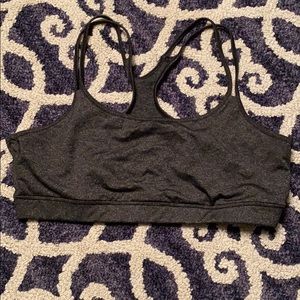 Dark gray gap fit sports bra